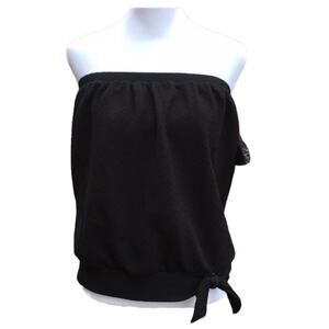 Vintage Ceeb Black Tankini Bikini Top Loose Fitting Deadstock Size 12